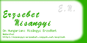 erzsebet misangyi business card