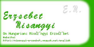 erzsebet misangyi business card